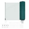 Temporary Fence with Posts, 3 x 164 FT Plastic Mesh Fencing, Garden Safety Fences Netting with Double-Spike Stakes & Guy Ropes