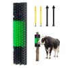 Livestock Scratching Brush, 1PC Goat Scratcher Brush Post with 4 Screws, 16.9" x 7.5" Cow Scratcher for Back Itch Relief