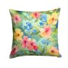 Alaska Forget-me-nots in Watercolor Throw Pillow Machine Washable, Indoor Outdoor Decorative Pillow for Couch, Bed or Patio, 18Hx18W
