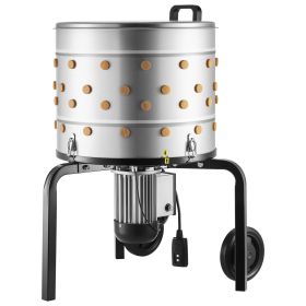 Chicken Plucker Machine, 19.7 in Drum, 750W & 275RPM Electric Chicken Plucking Machine with 98 Soft Fingers & Transport Wheels