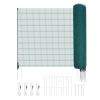 Temporary Fence with Posts, 3 x 98.4 FT Plastic Mesh Fencing, Garden Safety Fences Netting with Double-Spike Stakes & Guy Ropes
