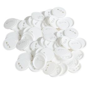 500 Sets 2.25 inch 58mm Pin Back Button Parts, DIY Round Button Badge Parts, Set Includes Metal Top, Plastic/Metal Button, Clear Film