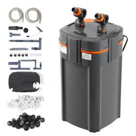 Aquarium Filter 528GPH, 5-Stage Canister Filter 200 Gallon, Ultra-Quiet Internal Aquarium Filter with UV Protection