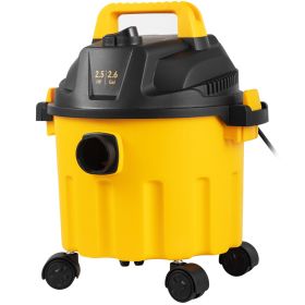 Wet Dry Vac, 2.6 Gallon, 2.5 Peak HP, 3 in 1 Portable Shop Vacuum with Blowing Function, Attachments Storage, Perfect for Cleaning Floor, Upholstery