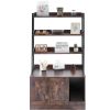 Cat Litter Box Enclosure, Hidden Litter Box Furniture with 3 Storage Shelves, Wooden Cat Washroom Indoor