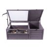 Tortoise Habitat, Wooden Tortoise House Indoor & Outdoor, Tortoise Enclosure with Adjustable Lamp Holder