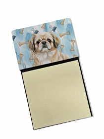 Fawn Pekingese Coworker Watercolor Sticky Note Holder Refillable Dispenser Desk Accessory 3x3 Pad Gift