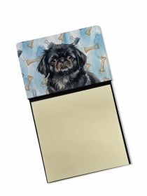 Black Pekingese Coworker Watercolor Sticky Note Holder Refillable Dispenser Desk Accessory 3x3 Pad Gift