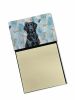 Black Flat-Coated Retriever Coworker Watercolor Sticky Note Holder Refillable Dispenser Desk Accessory 3x3 Pad Gift