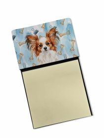 White with Red Papillon Coworker Watercolor Sticky Note Holder Refillable Dispenser Desk Accessory 3x3 Pad Gift