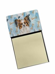 White with Sable Papillon Coworker Watercolor Sticky Note Holder Refillable Dispenser Desk Accessory 3x3 Pad Gift