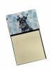 Black Miniature Schnauzer Coworker Watercolor Sticky Note Holder Refillable Dispenser Desk Accessory 3x3 Pad Gift