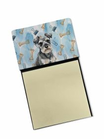 Miniature Schnauzer Coworker Watercolor Sticky Note Holder Refillable Dispenser Desk Accessory 3x3 Pad Gift