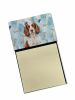 Liver and White English Springer Spaniel Coworker Watercolor Sticky Note Holder Refillable Dispenser Desk Accessory 3x3 Pad Gift