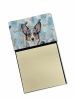 Blue Merle Cardigan Welsh Corgi Coworker Watercolor Sticky Note Holder Refillable Dispenser Desk Accessory 3x3 Pad Gift