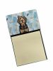 Black and Tan Otterhound Coworker Watercolor Sticky Note Holder Refillable Dispenser Desk Accessory 3x3 Pad Gift