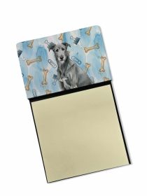 Gray Irish Wolfhound Coworker Watercolor Sticky Note Holder Refillable Dispenser Desk Accessory 3x3 Pad Gift