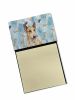 Miniature Bull Terrier Coworker Watercolor Sticky Note Holder Refillable Dispenser Desk Accessory 3x3 Pad Gift