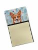 Red Cardigan Welsh Corgi Coworker Watercolor Sticky Note Holder Refillable Dispenser Desk Accessory 3x3 Pad Gift