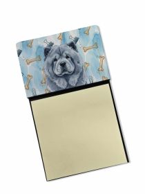 Blue Chow Chow Coworker Watercolor Sticky Note Holder Refillable Dispenser Desk Accessory 3x3 Pad Gift