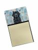 Black Newfoundland Coworker Watercolor Sticky Note Holder Refillable Dispenser Desk Accessory 3x3 Pad Gift