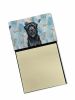Black Briard Coworker Watercolor Sticky Note Holder Refillable Dispenser Desk Accessory 3x3 Pad Gift