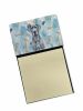 Blue Great Dane Coworker Watercolor Sticky Note Holder Refillable Dispenser Desk Accessory 3x3 Pad Gift