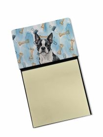Boston Terrier Coworker Watercolor Sticky Note Holder Refillable Dispenser Desk Accessory 3x3 Pad Gift