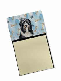 Black Bearded Collie Coworker Watercolor Sticky Note Holder Refillable Dispenser Desk Accessory 3x3 Pad Gift