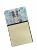 Blue Merle Border Collie Coworker Watercolor Sticky Note Holder Refillable Dispenser Desk Accessory 3x3 Pad Gift
