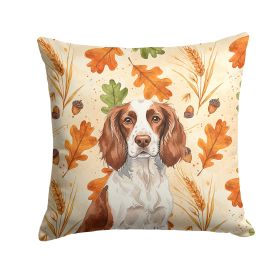 Liver and White English Springer Spaniel Heirloom Fall Throw Pillow Decorative Indoor Outdoor Accent Cushion for Couch, Bed or Patio, 18Hx18W
