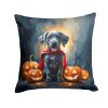 Weimaraner Puppy Halloween Throw Pillow Machine Washable, Indoor Outdoor Decorative Pillow for Couch, Bed or Patio, 18Hx18W