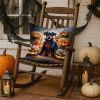 Doberman Pinscher Puppy Halloween Throw Pillow Machine Washable, Indoor Outdoor Decorative Pillow for Couch, Bed or Patio, 18Hx18W