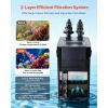 264GPH Canister Filter, 2-Stage External Aquarium Filter with Powerful Pump