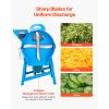 Hay Chopper, 2200W Corn Straw Chopper with Double Feed Ports, 1719lbs/h Capacity Forage Corn Stalks Cutting Machine