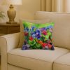 Illinois Violet in Watercolor Throw Pillow Machine Washable, Indoor Outdoor Decorative Pillow for Couch, Bed or Patio, 18Hx18W