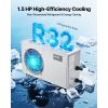 Aquarium Chiller 500 Gallon, 1-1/2 HP Water Chiller for Hydroponics, Fast Cooling for Fish Tank,Axolotl,Coral Reef,Quiet Refrigeration Compressor
