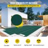 Pool Safety Cover Fits 16x32ft Rectangle Inground Safety Pool Cover Green Mesh with 4x8ft Center End Steps Solid Pool Safety Cover for Swimming Pool W