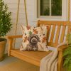 Brown Portuguese Water Dog Heirloom Fall Throw Pillow Decorative Indoor Outdoor Accent Cushion for Couch, Bed or Patio, 18Hx18W