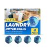 JUE FISH Reusable Pet Hair Laundry Dryer Balls, 4 Pack