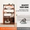 Cat Litter Box Enclosure, Hidden Litter Box Furniture with 3 Storage Shelves, Wooden Cat Washroom Indoor
