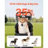 Pet Stroller, 35 lbs Weight Capacity, Foldable Dog Stroller Cart, 4 Wheels Cats Pram with Detachable Carrier & Mesh Windows