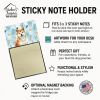 Red Akita Coworker Watercolor Sticky Note Holder Refillable Dispenser Desk Accessory 3x3 Pad Gift