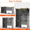 Multi-Level Cat Playpen Cage, 3-Tier Indoor Cat House with Built-in Litter Tray, Litter Scoop, Reversible Hammock for Kittens, Ferrets, Rabbits