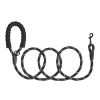 Rope Dog Leash, 6ft Heavy Duty Dog Leash with Comfortable Padded Handle, Strong Nylon Thick Leash with Reflective Threads