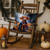 Red Dachshund Puppy Halloween Throw Pillow Machine Washable, Indoor Outdoor Decorative Pillow for Couch, Bed or Patio, 18Hx18W