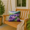 New Hampshire Purple Lilac in Watercolor Throw Pillow Machine Washable, Indoor Outdoor Decorative Pillow for Couch, Bed or Patio, 18Hx18W