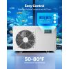 Aquarium Chiller 500 Gallon, 1-1/2 HP Water Chiller for Hydroponics, Fast Cooling for Fish Tank,Axolotl,Coral Reef,Quiet Refrigeration Compressor