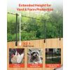 Fence Post Extender, 12 Packs 32.1 in Barbed Wire Arm, Sturdy Steel Fence Height Extender, Flat or Surface Mounted Barbed Wire Extension Arms
