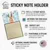 Red Heeler Australian Cattle Dog Coworker Watercolor Sticky Note Holder Refillable Dispenser Desk Accessory 3x3 Pad Gift